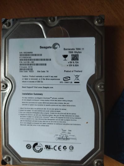 Лот: 25631296. Фото: 1. Жесткий диск Seagate 1,5 ТБ на... Жёсткие диски (HDD)