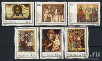 Лот: 14770025. Фото: 1. 1986. Польша. Иконы из музея в... Марки