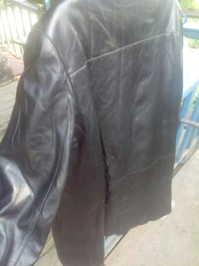 Лот: 11785343. Фото: 1. Плащ кожаный. Верхняя одежда