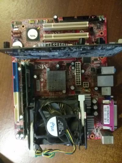 Лот: 9136906. Фото: 1. Комплект материнская плата MSI... Материнские платы