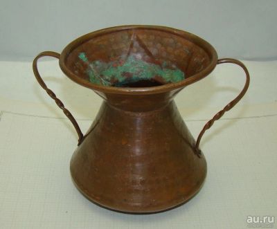 Лот: 11191106. Фото: 1. Ваза медная старинная (Q060). Предметы интерьера и быта