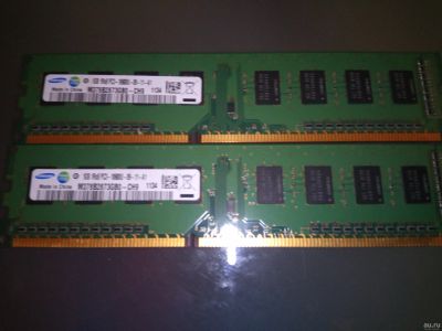 Лот: 18523202. Фото: 1. Оперативная память 2х1gb ddr3. Оперативная память