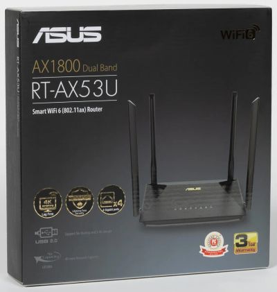 Лот: 19586885. Фото: 1. Роутер Asus rt-ax53u. Маршрутизаторы (роутеры)