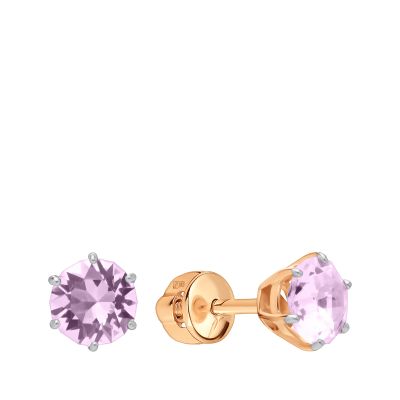 Лот: 23867910. Фото: 1. Золотые серьги с кристаллами SWAROVSKI. Серьги, каффы