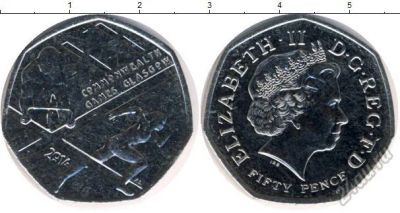 Лот: 5547412. Фото: 1. Великобритания. 50 пенсов. 2014... Великобритания и острова