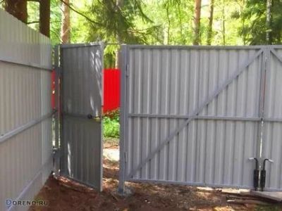 Лот: 11122465. Фото: 1. Ворота распашные профлист. Ворота, заборы, шлагбаумы