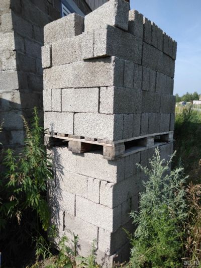 Лот: 14288146. Фото: 1. Блок бетонный 12*20*40. Блоки, кирпич, брусчатка