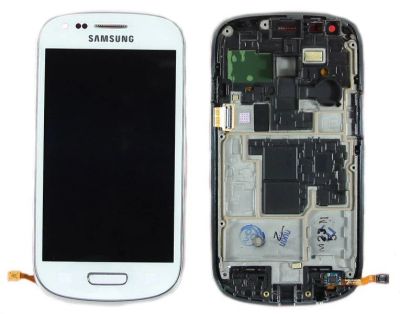 Лот: 12059905. Фото: 1. Дисплей Samsung i8190 модуль Белый. Дисплеи, дисплейные модули, тачскрины