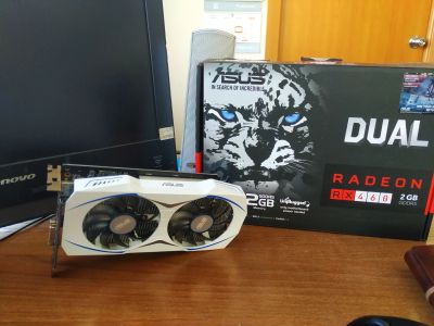Лот: 15927130. Фото: 1. AMD Radeon RX 460 ASUS Dual 2048Mb. Видеокарты
