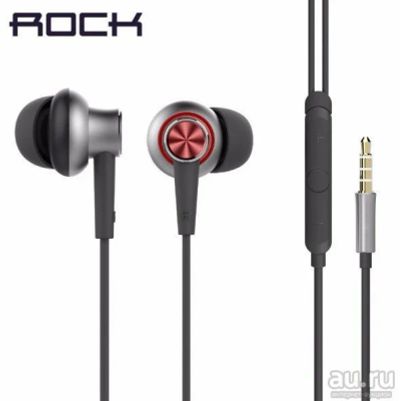 Лот: 9115683. Фото: 1. Наушники ROCK earphone Y5 с микрофоном... Наушники, гарнитуры