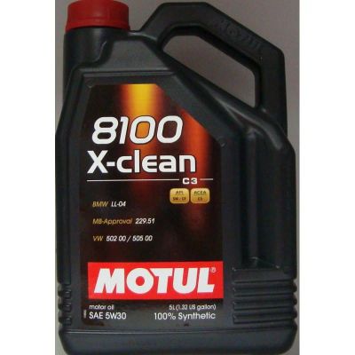 Лот: 6630059. Фото: 1. Motul 8100 X-clean C3 5W-30 5... Масла, жидкости