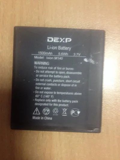 Лот: 10012671. Фото: 1. Dexp li-ion Battery Ixion M140. Другое (смартфоны, связь, навигация)