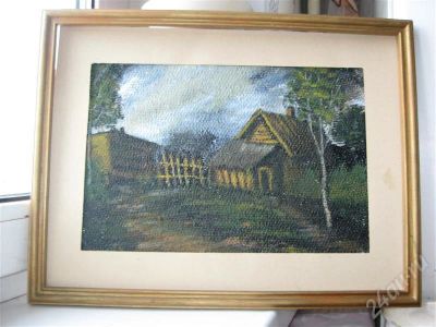 Лот: 657071. Фото: 1. Картина маслом " Гроза". Произведения