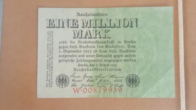 Лот: 25386132. Фото: 1. Германия. 1000000 марок 1923г... Германия и Австрия