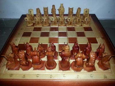 Лот: 10090334. Фото: 1. Подарочные деревянные шахматы... Шахматы, шашки, нарды