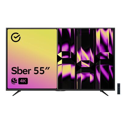 Лот: 24289019. Фото: 1. Умный телевизор Sber SDX-55U4127. Умный дом