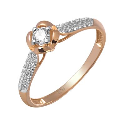 Лот: 23895797. Фото: 1. Кольцо TALANT из золота с фианитами. Кольца, перстни