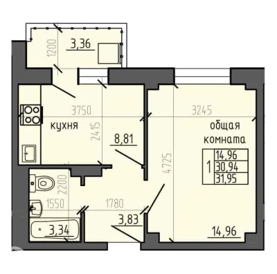 Лот: 25117807. Фото: 1. Продажа Квартира Красноярск, Северное... Квартиры, студии