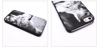 Лот: 3722444. Фото: 1. Чехол iPhone 5, 5S волк + в подарок... Чехлы, бамперы