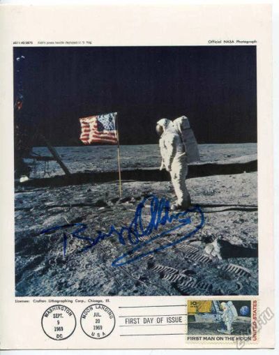 Лот: 5895916. Фото: 1. Автограф: Базз Олдрин. Аполлон-11... Вещи известных людей, автографы