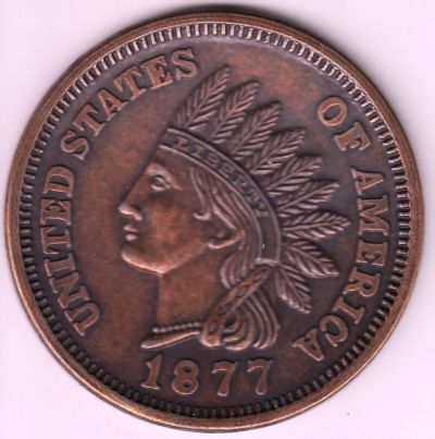 Лот: 11849401. Фото: 1. США 1 цент 1877г. Америка