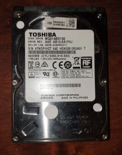 Лот: 15155867. Фото: 1. Жесткий диск для ноутбука Toshiba... Жёсткие диски (HDD)