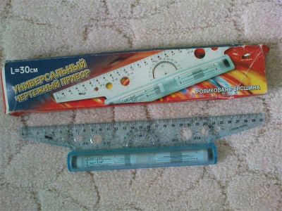 Лот: 1425383. Фото: 1. Роликовая рейсшина L=30см (универсальный... Товары для черчения
