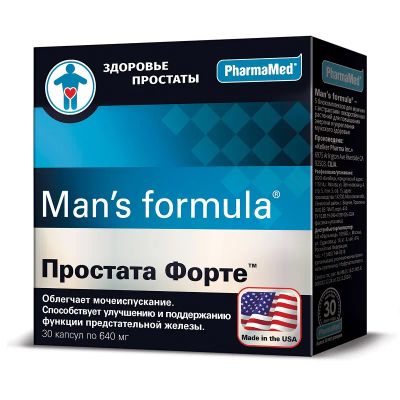 Лот: 25256282. Фото: 1. Man's formula Простата Форте капсулы... Лекарства