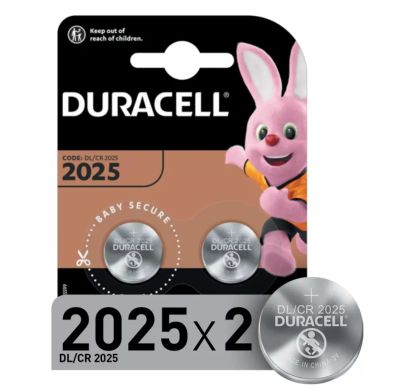 Лот: 25065850. Фото: 1. Батарейка CR 2025 Duracell 2шт. Батарейки, аккумуляторы, элементы питания