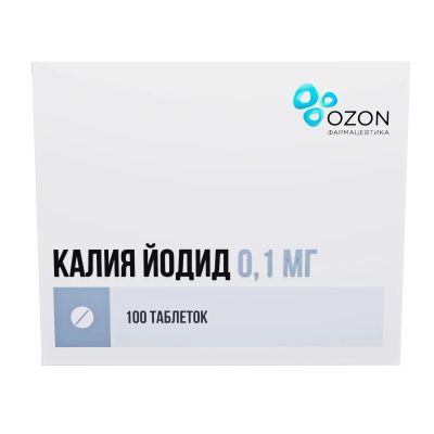 Лот: 23709625. Фото: 1. Калия йодид таб. 100мкг №100. Лекарства