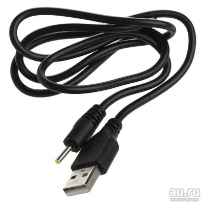 Лот: 16168619. Фото: 1. Кабель USB DC 2.5 70 см (черный... Дата-кабели, переходники