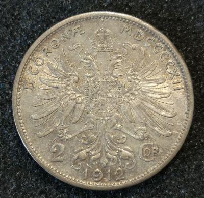Лот: 23274472. Фото: 1. 2 кроны 1912 года. Австрия. Франц... Европа