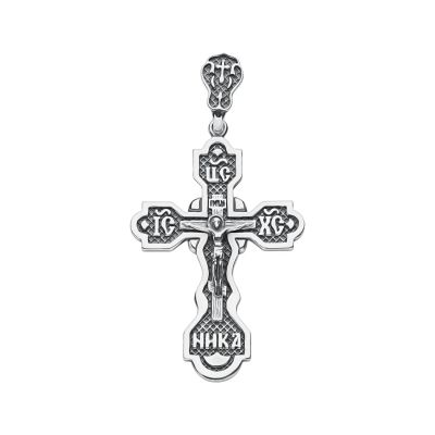 Лот: 23891559. Фото: 1. Серебряный крест с чернением. Другое (ювелирные изделия, бижутерия, часы)
