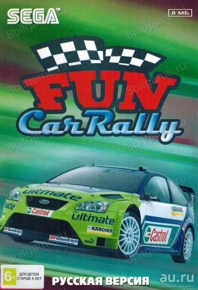 Лот: 13344507. Фото: 1. FUN CAR RALLY Картридж Sega... Игры для консолей