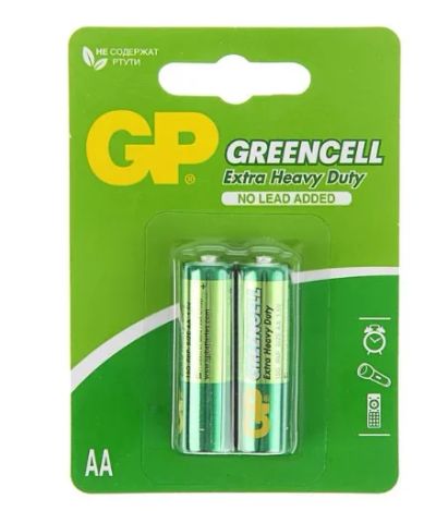 Лот: 19169378. Фото: 1. Батарейка AA R6 GP GreenCell Heavy... Батарейки, аккумуляторы, элементы питания