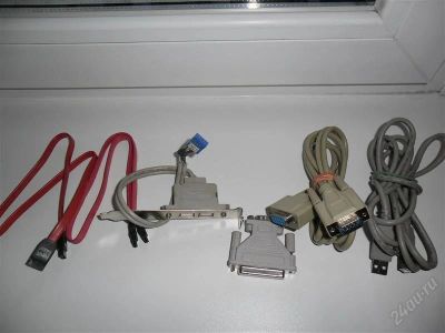 Лот: 1656287. Фото: 1. 2 кабеля SATA+планка USB+переходник... Шлейфы, кабели, переходники