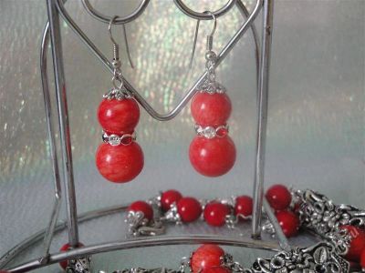 Лот: 1601879. Фото: 1. Серьги"коралл". Серьги, каффы