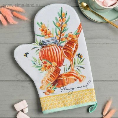 Лот: 16125736. Фото: 1. Варежка-Прихватка "Honey mood... Полотенца