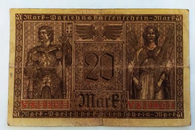 Лот: 25065845. Фото: 1. Германия (Кайзер) 20 марок 1918... Германия и Австрия