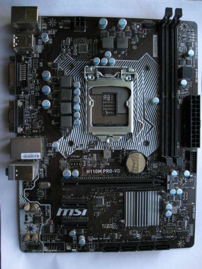 Лот: 19055271. Фото: 1. MSI H110M PRO-VD LGA1151. Материнские платы