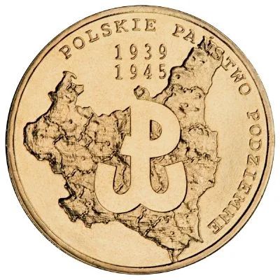Лот: 5063990. Фото: 1. 2 злотых 2009 Польша, 70-летие... Европа