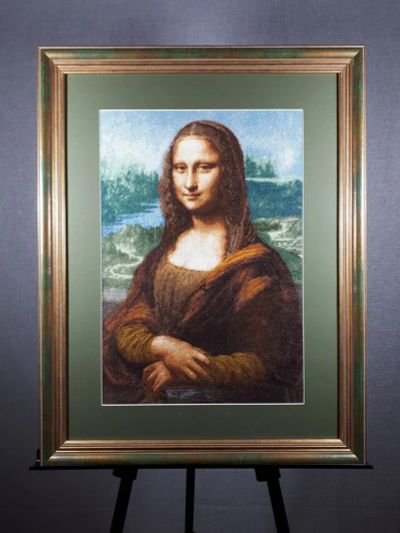 Лот: 11747610. Фото: 1. Вышивка крестиком "Мона Лиза". Вышивание