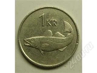Лот: 25499. Фото: 1. Исландия. 1 крона 1981г. Европа