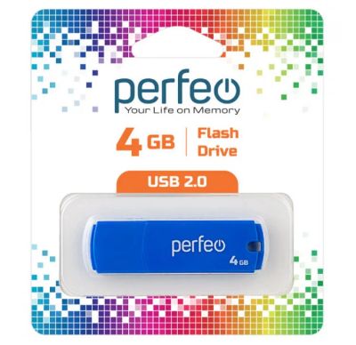 Лот: 24948472. Фото: 1. Флеш-накопитель USB2.0 4Gb Perfeo... USB-флеш карты