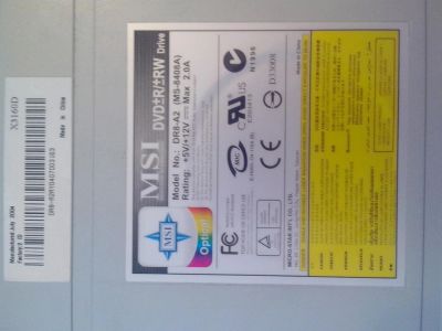 Лот: 4259930. Фото: 1. Привод MSI DVD R/RW. Приводы CD, DVD, BR, FDD