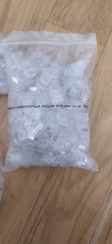 Лот: 18853993. Фото: 1. Коннектор RJ-45 Rexant (100 шт... Сетевые кабели