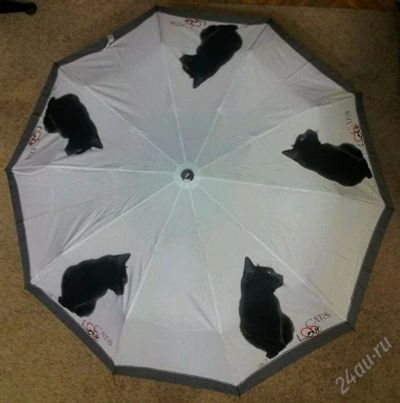 Лот: 2656734. Фото: 1. зонт новый, кошка. кот. автомат... Зонты