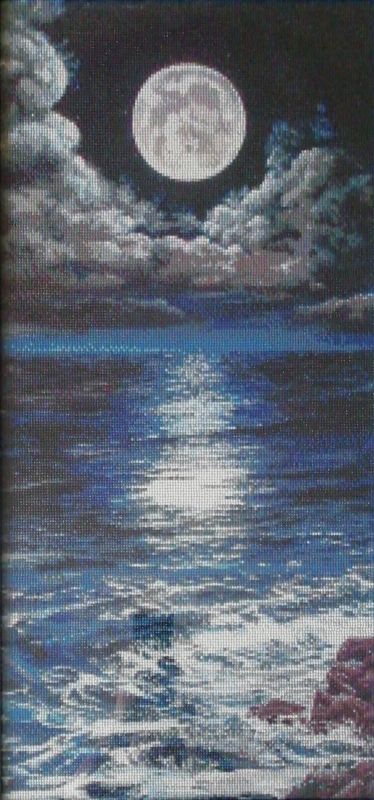 Лот: 15038409. Фото: 1. Картина Ночное море. Картины, рисунки
