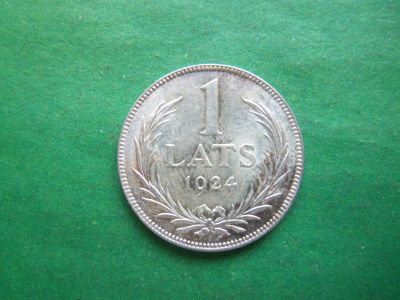 Лот: 22851857. Фото: 1. Латвия 1 лат 1924 г.,UNC. Штемпельный... Страны СНГ и Балтии