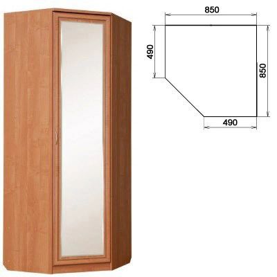 Лот: 12742009. Фото: 1. Шкаф угловой Шатура с зеркалом. Шкафы, шкафы-купе